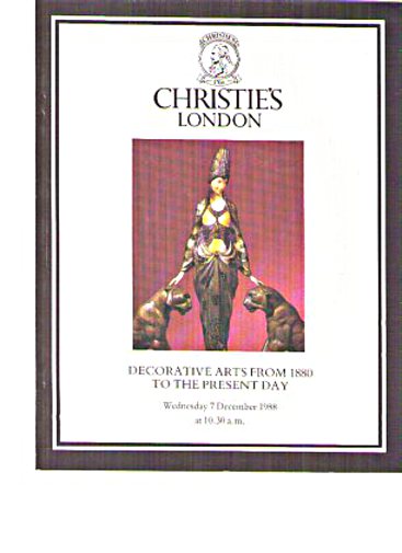 Christies 1988 Decorative Arts 1880 - Present Day - Click Image to Close