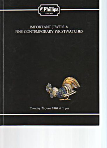 Phillips 1990 Important Jewels, Fine Contemporary Watches - Click Image to Close