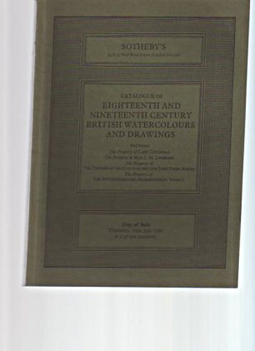 Sothebys 1981 18th & 19th C British Drawings & Watercolours