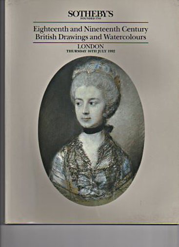 Sothebys 1992 18th -19th Century British Drawings & Watercolors - Click Image to Close