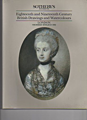 Sothebys 1992 18th -19th Century British Drawings & Watercolors (Digital only)