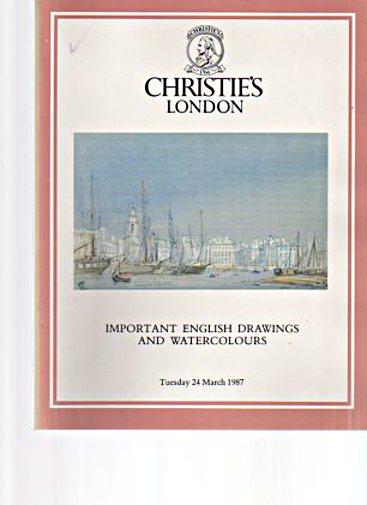 Christies 1987 Important English Drawings, Watercolours