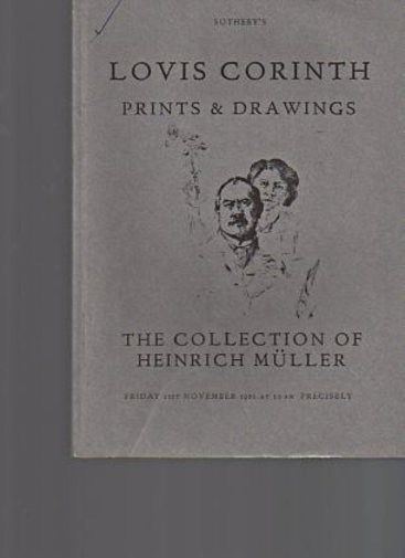 Sothebys 1980 Lovis Corinth Prints & Drawings