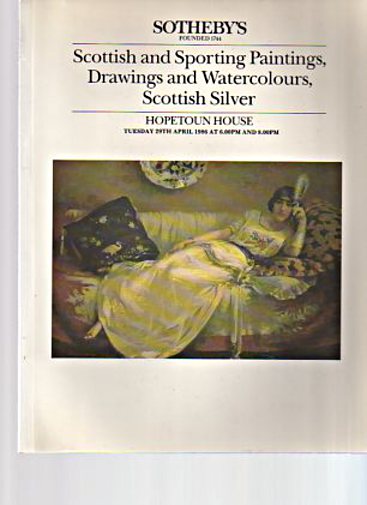 Sothebys 1986 Scottish Silver & Sporting Paintings