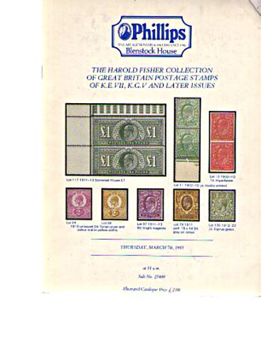 Phillips 1985 Fisher Collection GB Stamps