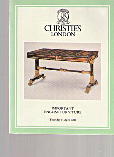 Christies April 1988 Important English Furniture