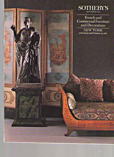 Sothebys 1989 French & Continental Furniture & Decorations