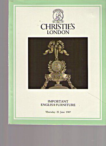 Christies June 1987 Important English Furniture