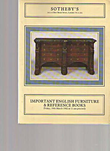 Sothebys 1982 Important English Furniture & Reference Books