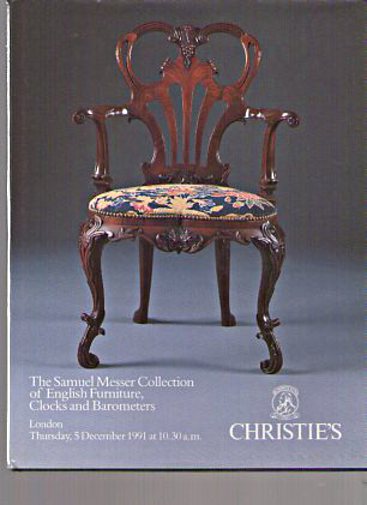 Christies 1991 Messer Collection English Furniture, Clocks