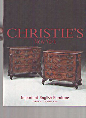 Christies April 2000 Important English Furniture - Click Image to Close