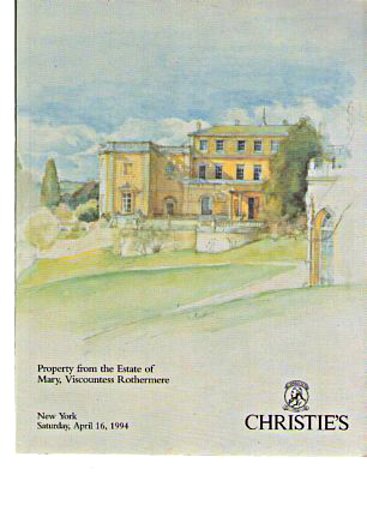 Christies 1994 Estate of Mary, Viscountess Rothermere