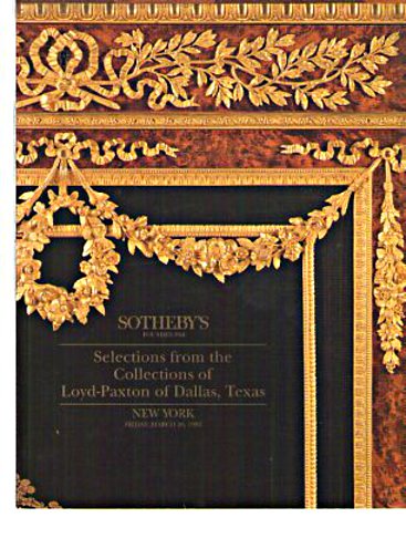 Sothebys 1993 Loyd-Paxton Collection (French Furniture)