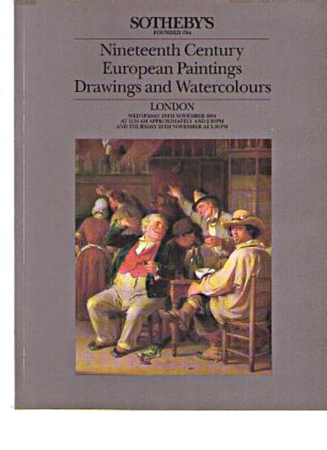 Sothebys 1984 19th C European Paintings, Drawings, Watercolours