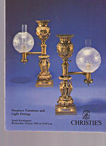 Christies 1992 Fireplace Furniture & Light Fittings - Click Image to Close