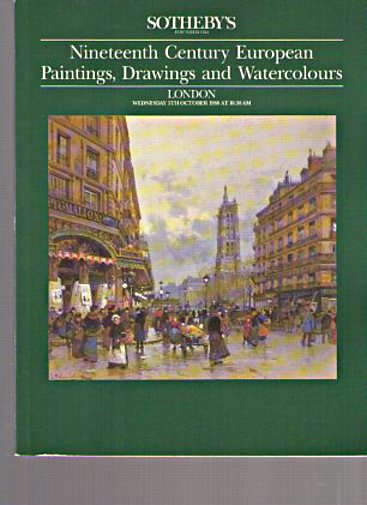 Sothebys October 1988 19th C European Paintings, Drawings, Watercolours