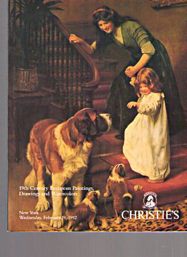 Christies 1992 19th C European Paintings, Drawings, Watercolors