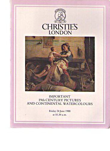Christies 1988 Important 19th Century Continental Pictures