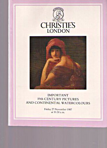 Christies 1987 19th Century Pictures & Continental Watercolors