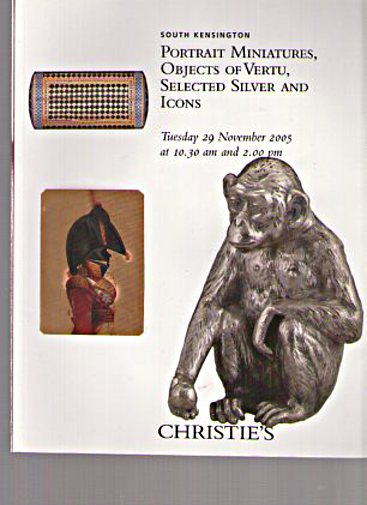 Christies 2005 Portrait Miniatures, Vertu, Silver Icons