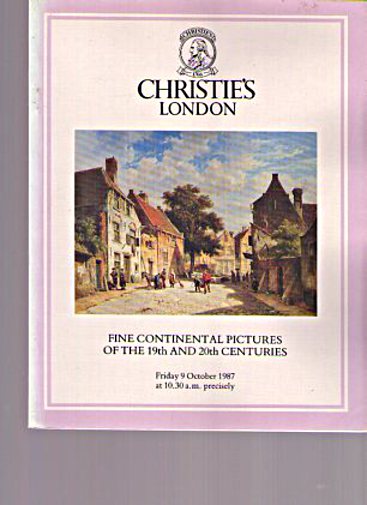 Christies 1987 Fine 19th & 20th Century Continental Pictures