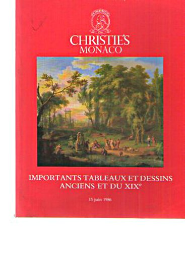 Christies 1986 Important Old Master & 19th C Paintings, Drawings