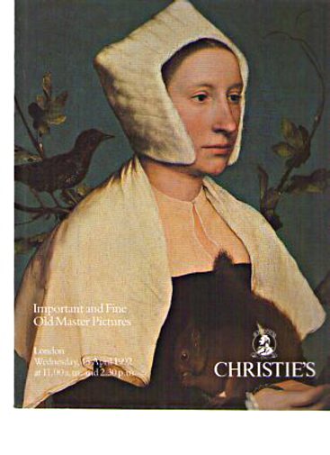 Christies 1992 Important & Fine Old Master Pictures