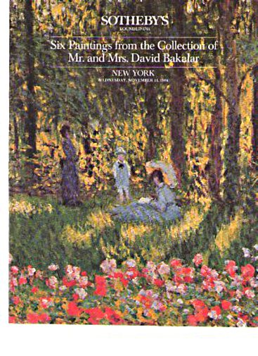 Sothebys 1984 Bakalar Collection of 6 Impressionists Paintings