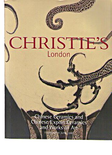 Christies June 2001 Chinese Ceramics & Works of Art, Export Art (Digital Only)