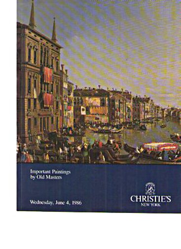 Christies 1986 Important Paintings by Old Masters