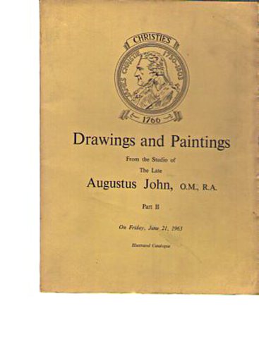 Christies 1963 Drawings & Paintings by Augustus John