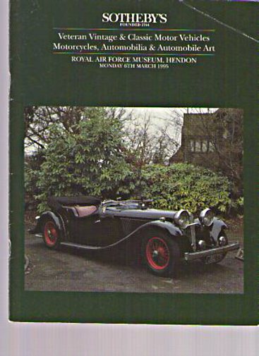 Sothebys 1995 Veteran, Vintage & Classic Motor Cars