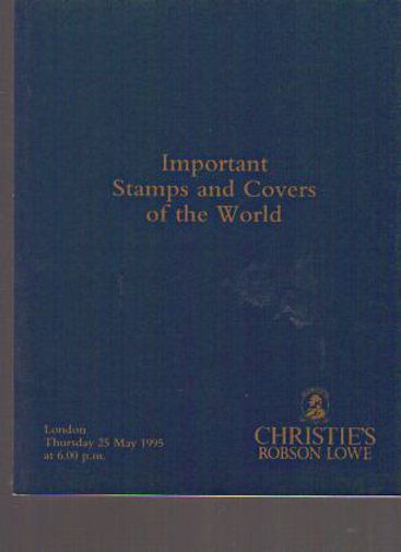 Christies May 1995 Important Stamps & Covers of the World (Digital Only)