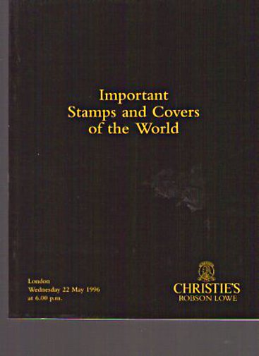 Christies 1996 Important Stamps & Covers of the World