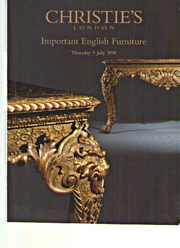 Christies 1998 Important English Furniture