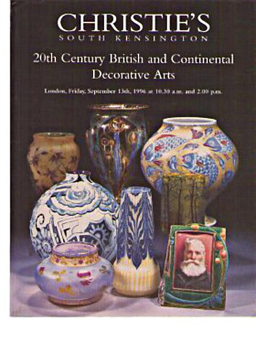 Christies 1996 20th Century British, Continental Decorative Arts