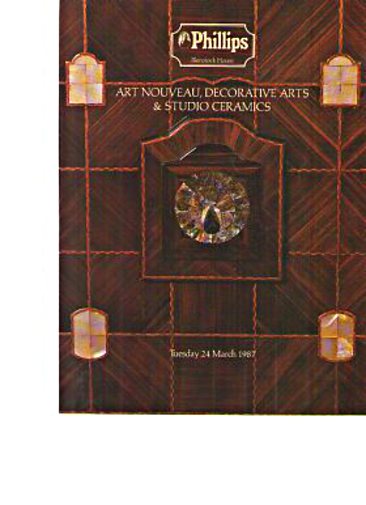 Phillips 1987 Art Nouveau Decorative Arts, Studio Ceramics