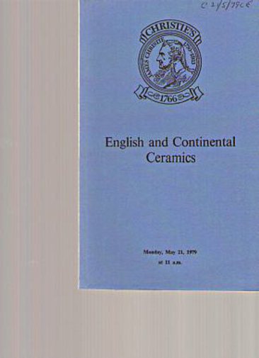 Christies 1979 English and Continental Ceramics - Click Image to Close