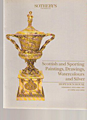Sothebys 1987 Scottish & Sporting Paintings, Silver