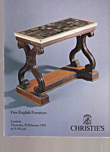 Christies February 1993 Fine English Furniture
