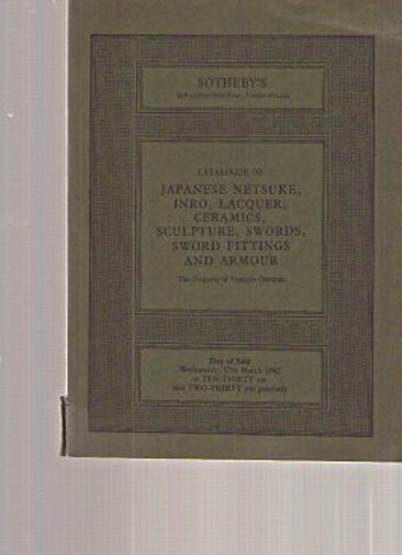 Sothebys 1982 Japanese Netsuke, Swords & Fittings & Armour