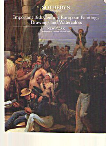 Sothebys 1985 Important 19th C European Paintings, Drawings