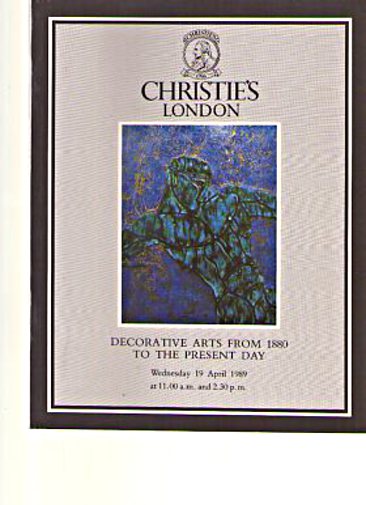 Christies 1989 Decorative Arts from 1880 to present day