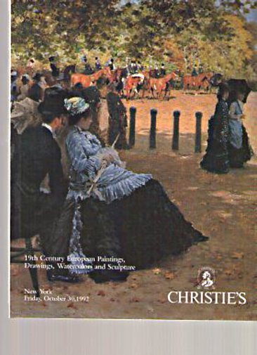 Christies October 1992 19th C European Paintings, Drawings, Watercolors