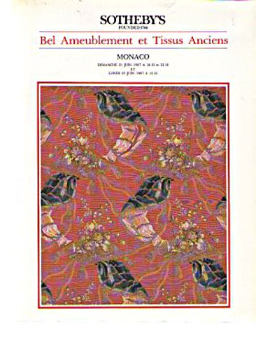 Sothebys 1987 Fine French Furniture & Tapestries - Click Image to Close
