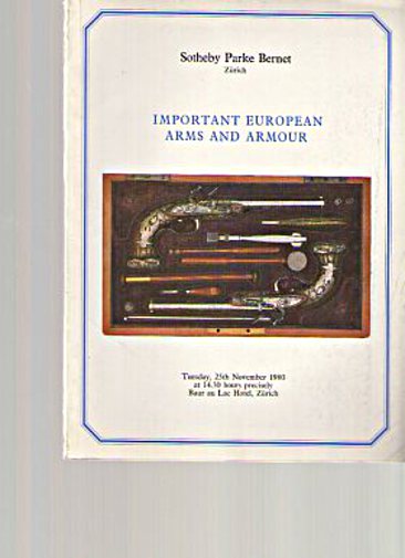 Sothebys 1980 Important European Arms & Armour