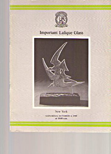 Christies October 1980 Important Lalique Glass