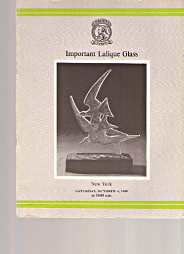 Christies October 1980 Important Lalique Glass (Digital only)