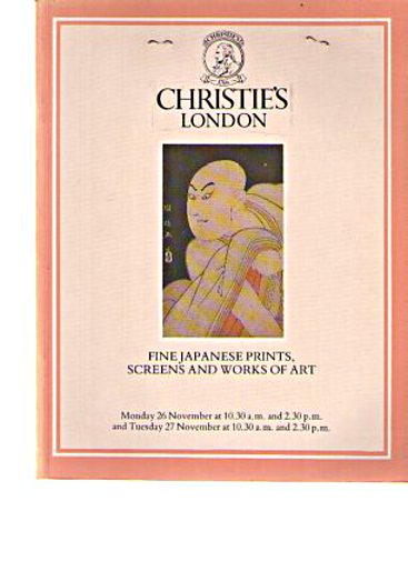 Christies 1984 Fine Japanese Prints, Screens and Works of Art