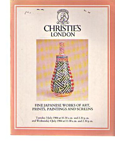 Christies 1984 Fine Japanese Works of Art, Prints, Paintings - Click Image to Close